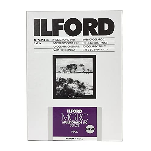 Ilford Multigrade V Rc Deluxe Pearl Surface Black & White Photo Paper, 190Gsm, 5X7, 25 Sheets